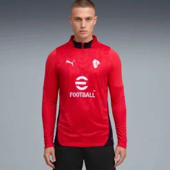 PUMA AC Milan Trainingspak 1/4-Zip 2025-2026 Rood Zwart Wit