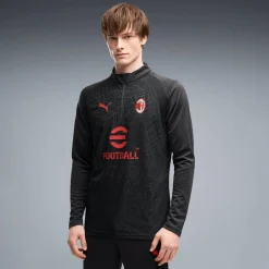 PUMA AC Milan Trainingspak 1/4-Zip 2026-2027 Donkergrijs Rood