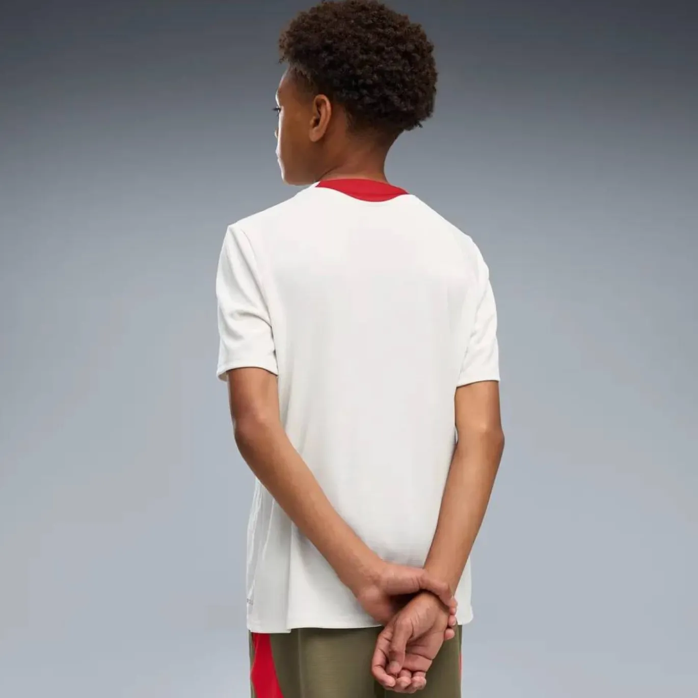 PUMA AC Milan Trainingsset 2026-2027 Kids Lichtgrijs Donkergroen Rood