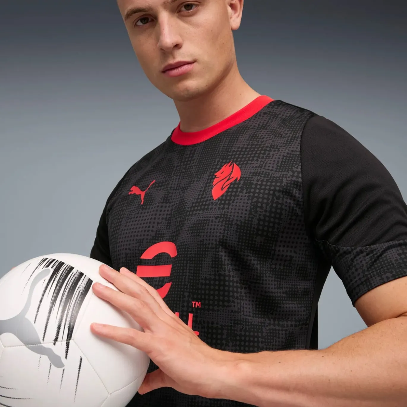 PUMA AC Milan Trainingsset 2025-2026 Zwart Rood