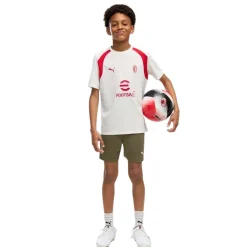 PUMA AC Milan Trainingsshirt 2026-2027 Kids Lichtgrijs Rood