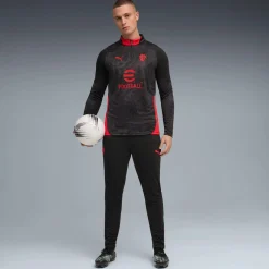 PUMA AC Milan Trainingstrui 1/4-Zip 2025-2026 Zwart Rood