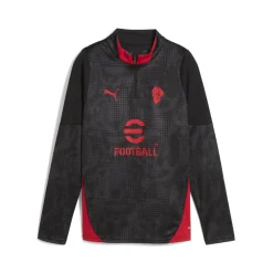 PUMA AC Milan Trainingstrui 1/4-Zip 2025-2026 Kids Zwart Rood