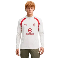 PUMA AC Milan Trainingstrui 1/4-Zip 2026-2027 Lichtgrijs Rood