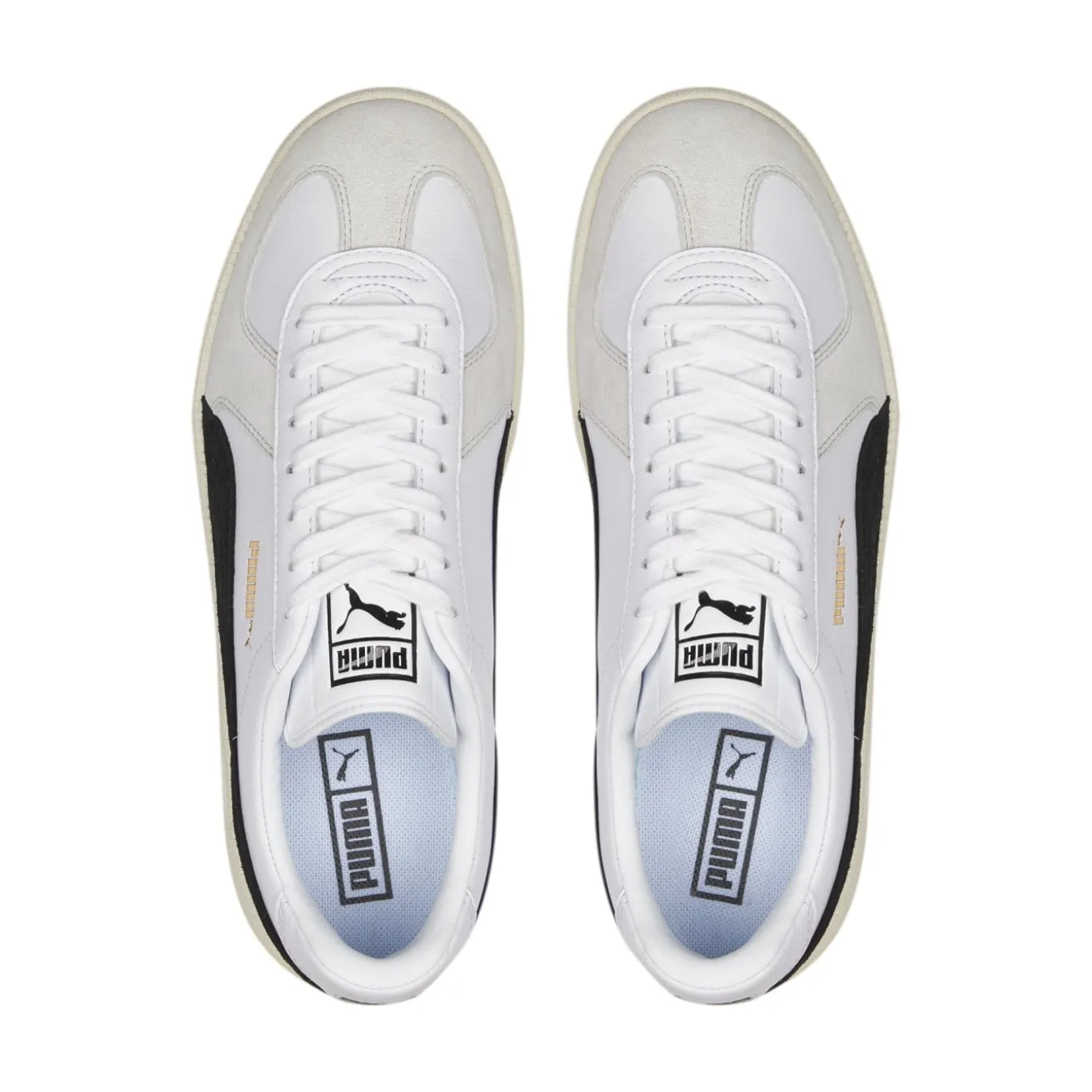 PUMA Army Trainer Sneakers Wit Lichtgrijs Zwart Goud