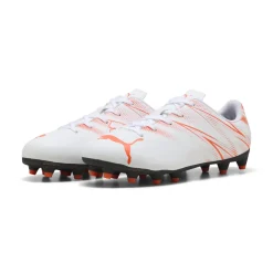 PUMA Attacanto Gras / Kunstgras Voetbalschoenen (MG) Kids Wit Oranje