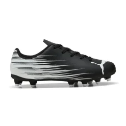 PUMA Attacanto II Gras / Kunstgras Voetbalschoenen (MG) Kids Zwart Wit