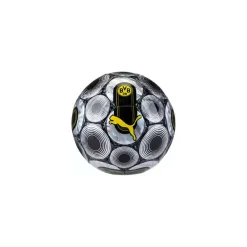PUMA Borussia Dortmund Culture+ Mini Voetbal Maat 1 Zwart Zilver Geel