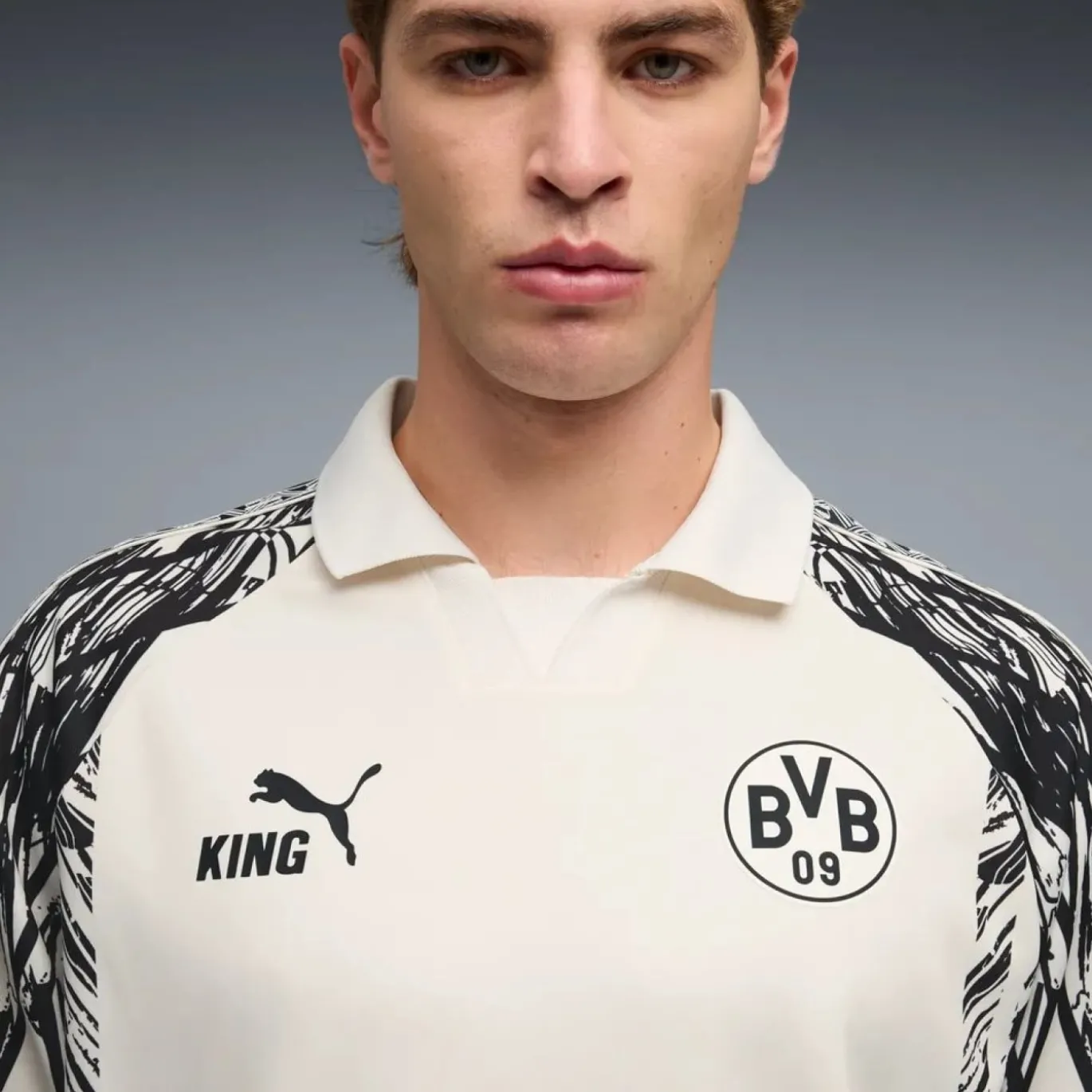 PUMA Borussia Dortmund KING T-Shirt 2025-2026 Wit Zwart