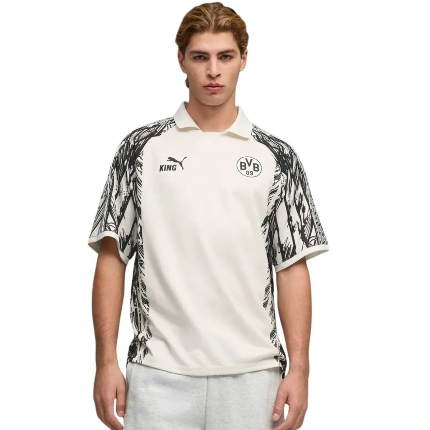 PUMA Borussia Dortmund KING T-Shirt 2025-2026 Wit Zwart