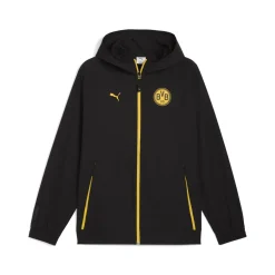 PUMA Borussia Dortmund Pumatech Woven Trainingspak Hooded Full-Zip 2025-2026 Zwart Geel