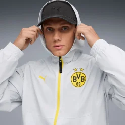 PUMA Borussia Dortmund Pumatech Trainingsjack Woven 2025-2026 Zilver Geel
