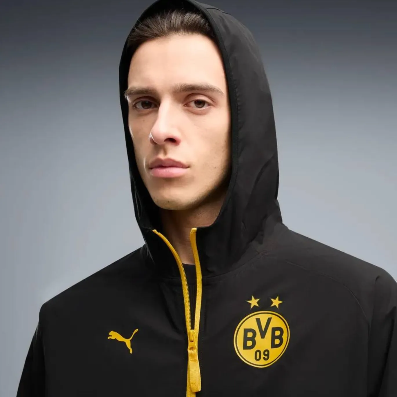 PUMA Borussia Dortmund Pumatech Woven Trainingsjack 2026-2027 Zwart Geel