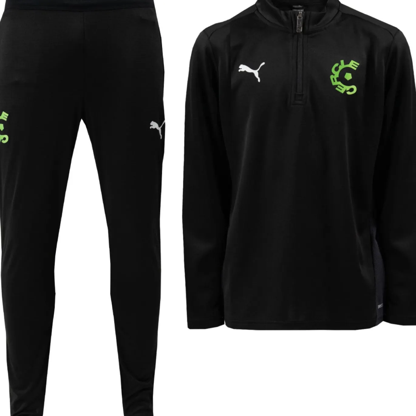 PUMA Cercle Brugge Trainingspak 1/4-Zip 2025-2026 Kids Zwart
