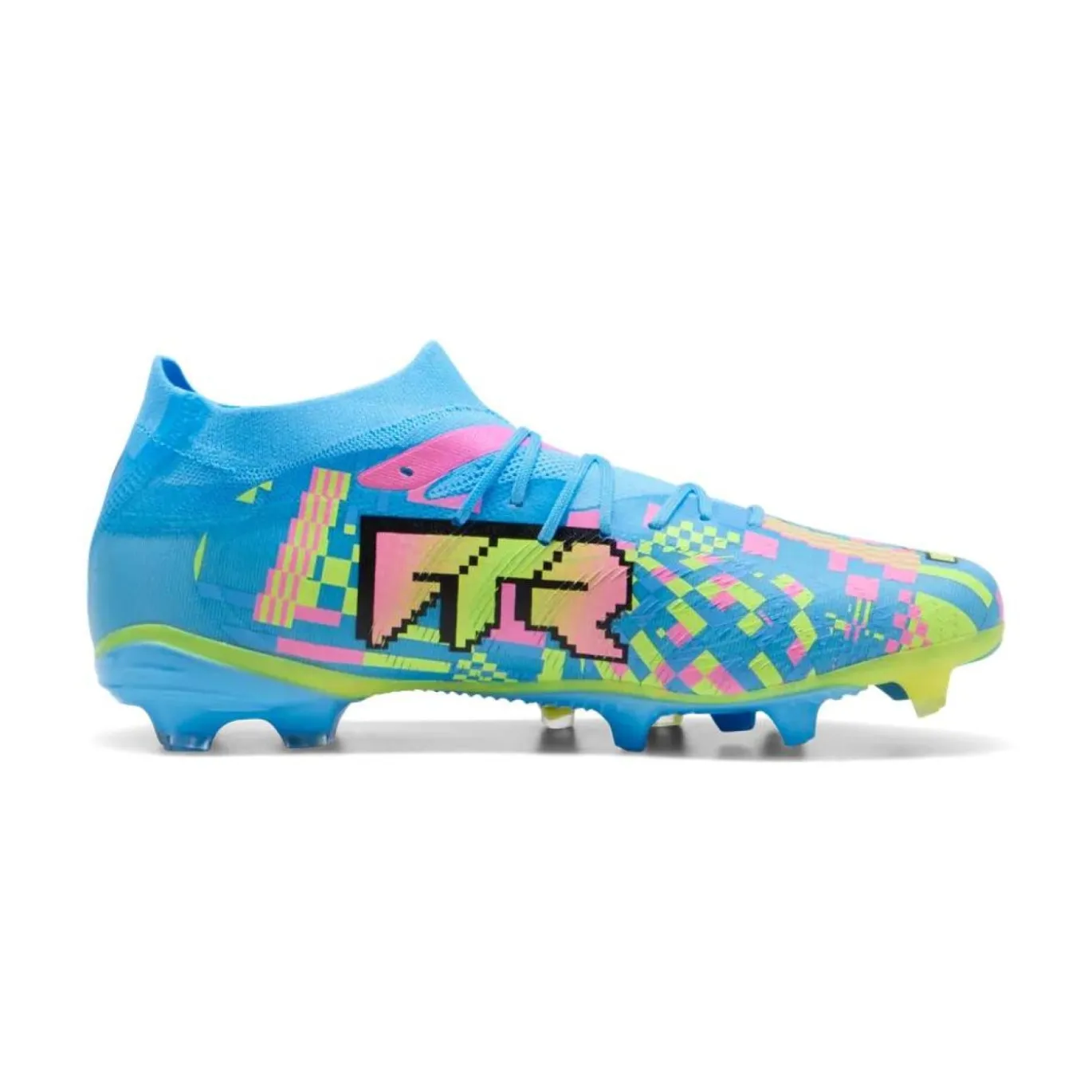 PUMA Future 9 Match ADV Gras / Kunstgras Voetbalschoenen (MG) Felblauw Felroze Neongroen