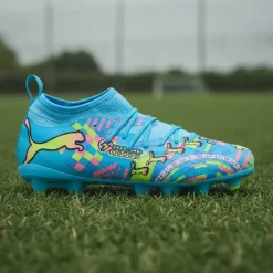 PUMA Future 9 Match ADV Gras / Kunstgras Voetbalschoenen (MG) Kids Felblauw Felroze Neongroen