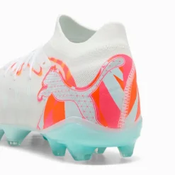 PUMA Future 9 Match Brilliance Gras / Kunstgras Voetbalschoenen (MG) Dames Wit Feloranje Roze Lichtblauw