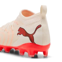 PUMA Future 9 Match Gras / Kunstgras Voetbalschoenen (MG) Kids Gebroken Wit Zwart Roze