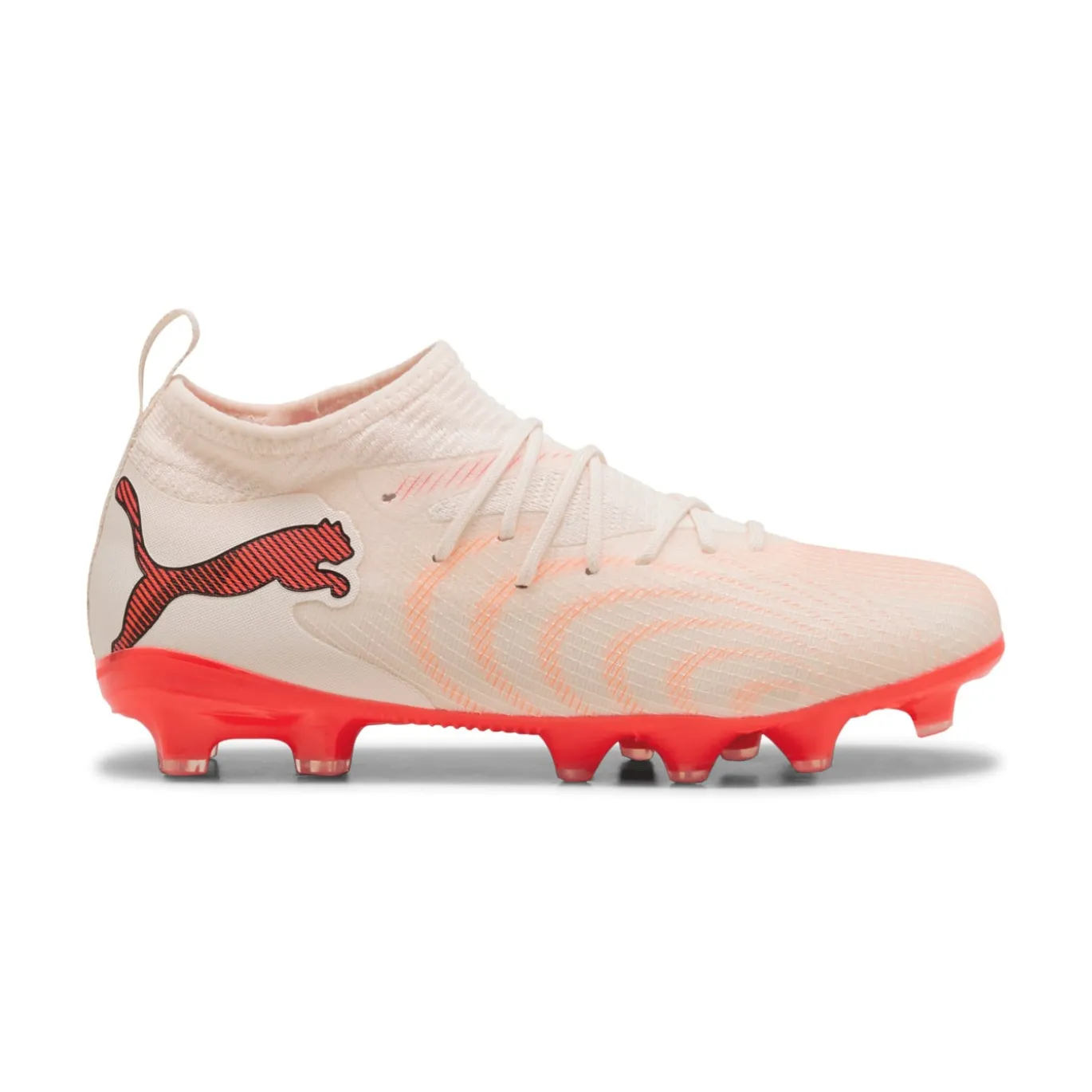 PUMA Future 9 Match Gras / Kunstgras Voetbalschoenen (MG) Kids Gebroken Wit Zwart Roze