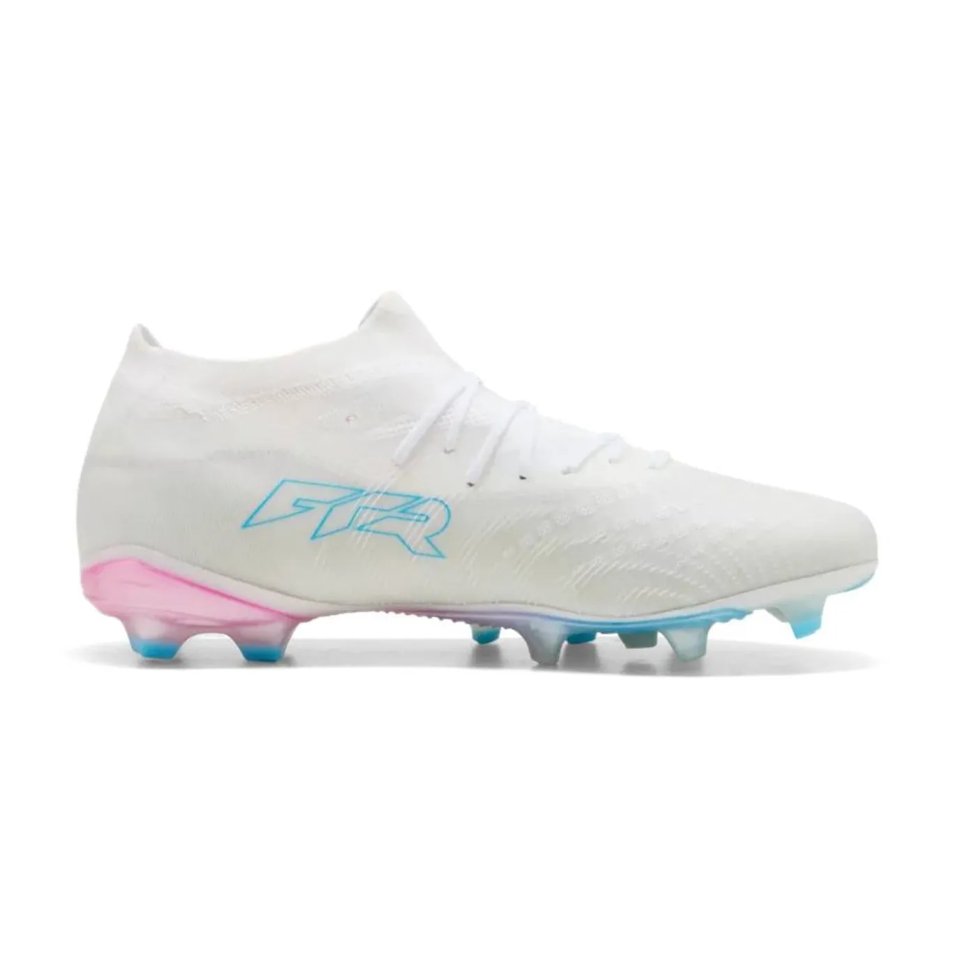 PUMA Future 9 Match Gras / Kunstgras Voetbalschoenen (MG) Wit Felblauw Felroze