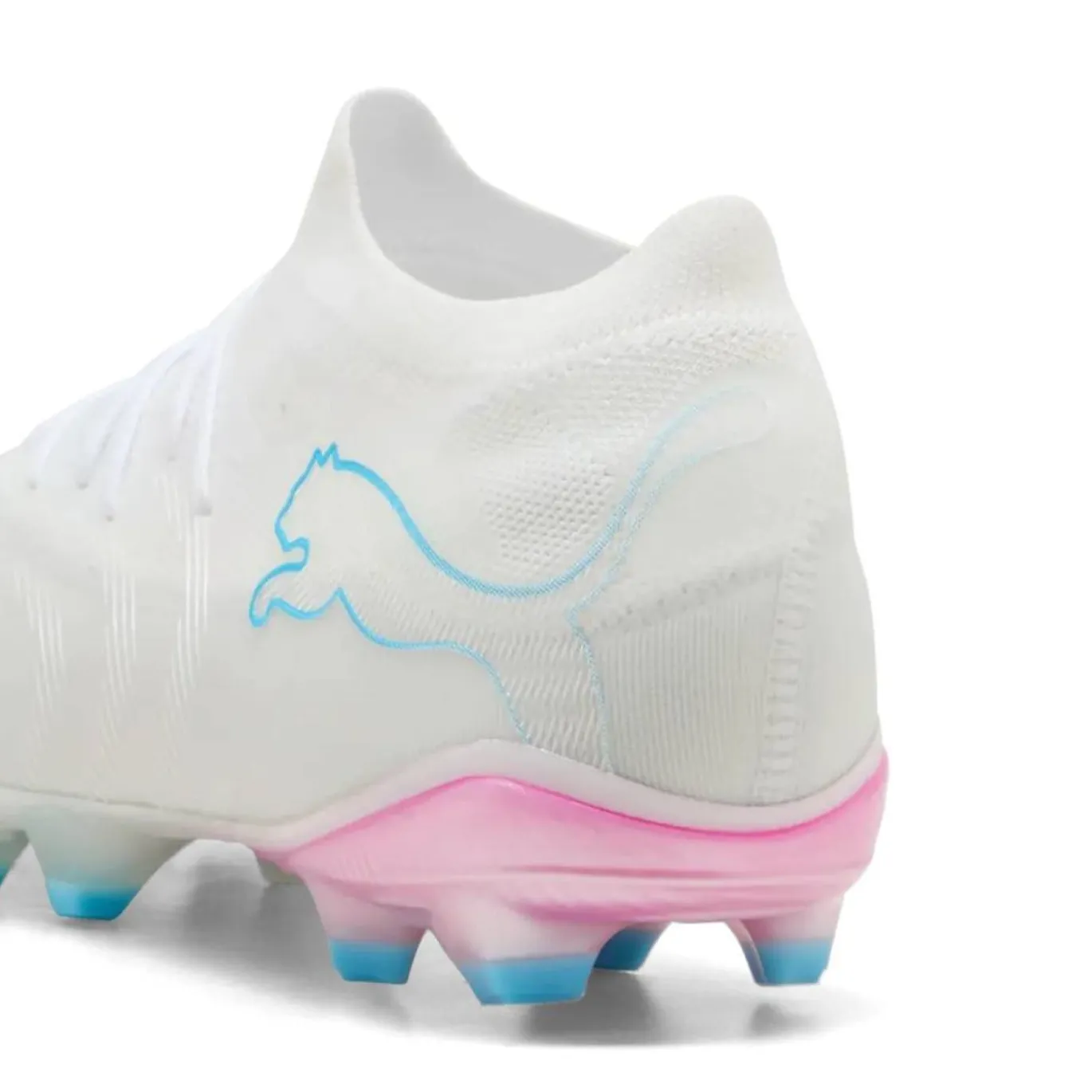 PUMA Future 9 Match Gras / Kunstgras Voetbalschoenen (MG) Wit Felblauw Felroze