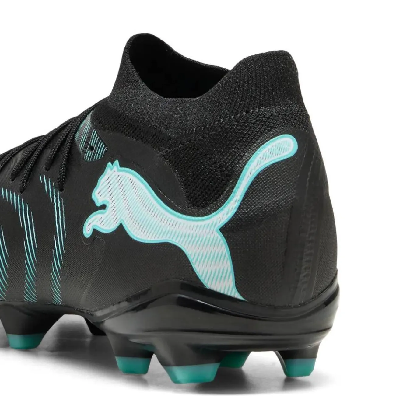 PUMA Future 9 Match Gras / Kunstgras Voetbalschoenen (MG) Zwart Intense Mint Wit