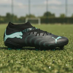 PUMA Future 9 Match Gras / Kunstgras Voetbalschoenen (MG) Zwart Intense Mint Wit