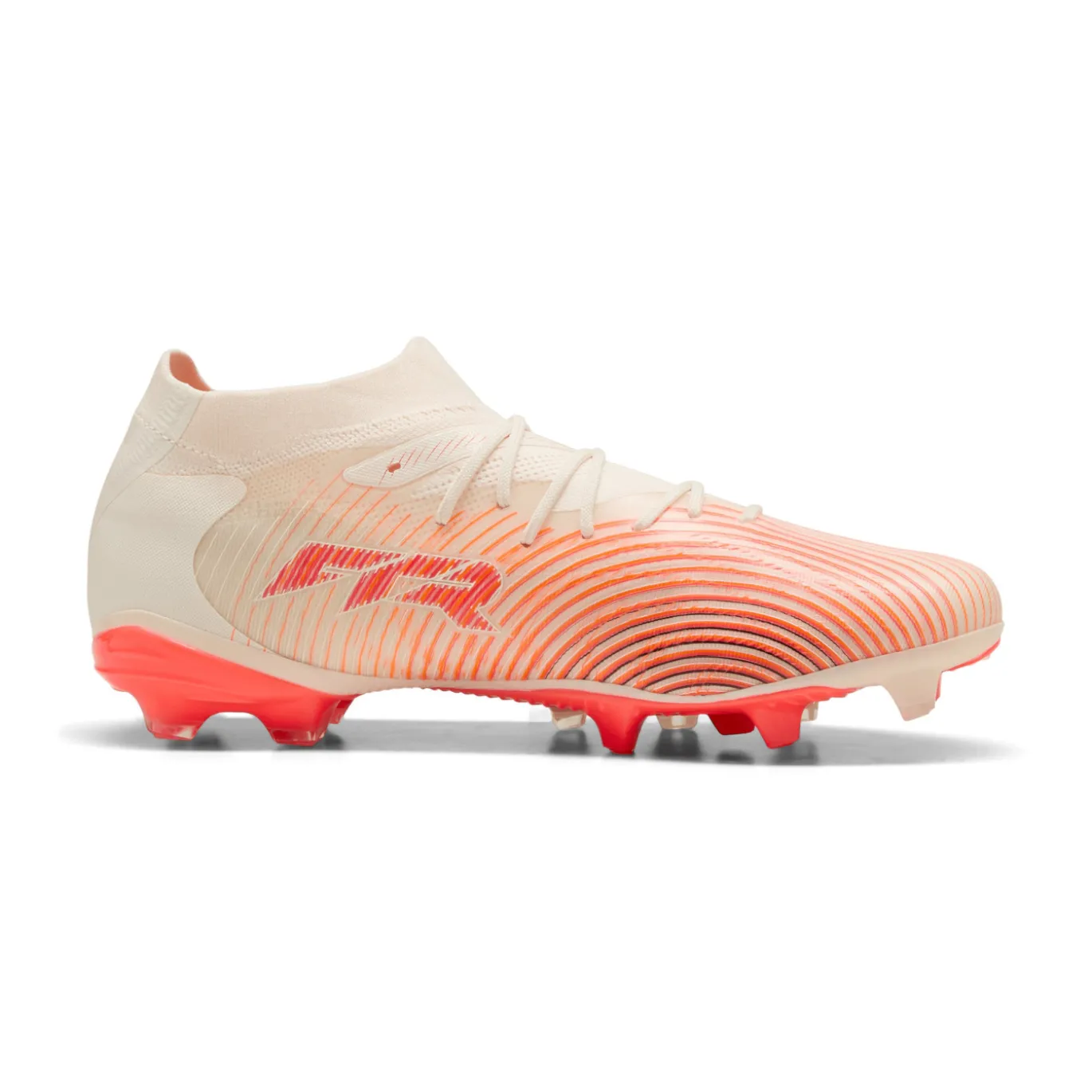 PUMA Future 9 Match Gras / Kunstgras Voetbalschoenen (MG) Gebroken Wit Zwart Roze