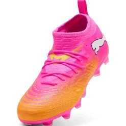 PUMA Future 9 Match Gras / Kunstgras Voetbalschoenen (MG) Kids Felroze Blauw Geel