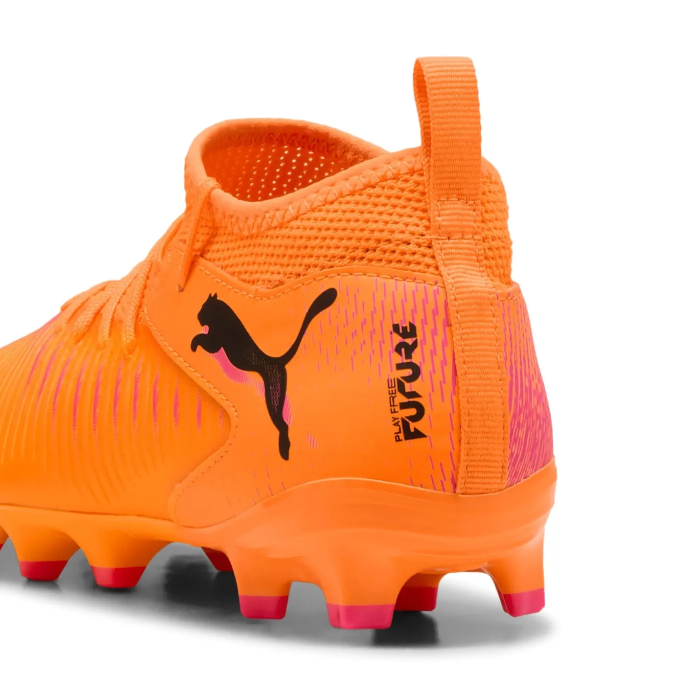 PUMA Future 8 Match Gras / Kunstgras Voetbalschoenen (MG) Kids Oranje Roze Zwart