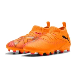 PUMA Future 8 Match Gras / Kunstgras Voetbalschoenen (MG) Kids Oranje Roze Zwart