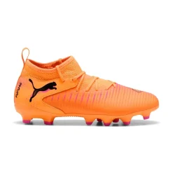 PUMA Future 8 Match Gras / Kunstgras Voetbalschoenen (MG) Kids Oranje Roze Zwart
