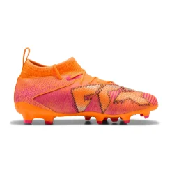 PUMA Future 8 Match Gras / Kunstgras Voetbalschoenen (MG) Kids Oranje Roze Zwart