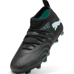 PUMA Future 9 Match Gras / Kunstgras Voetbalschoenen (MG) Kids Zwart Intense Mint Wit