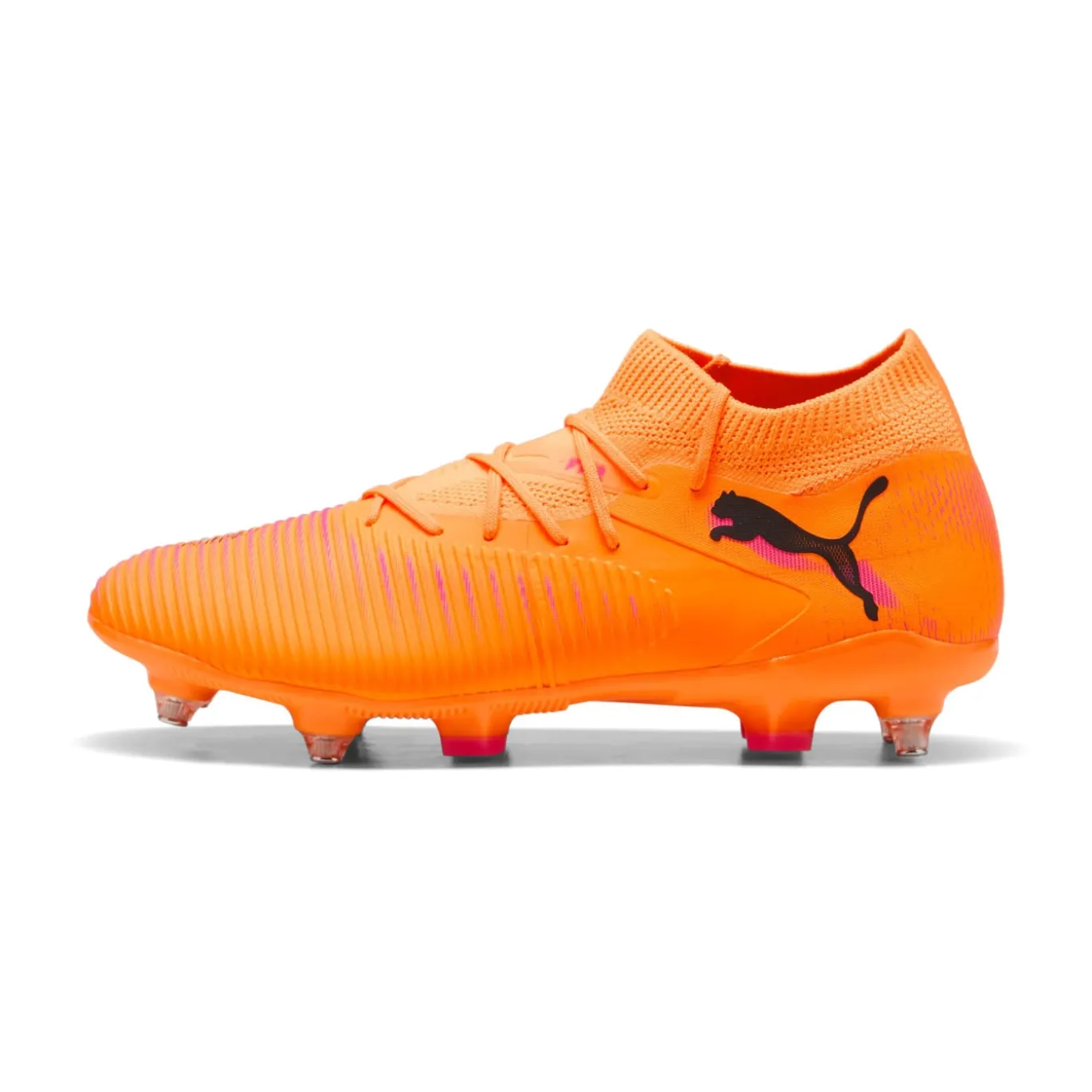 PUMA Future 8 Match IJzeren-Nop Voetbalschoenen (SG) Oranje Roze Zwart