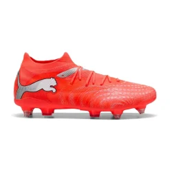 PUMA Future 9 Match IJzeren-Nop Voetbalschoenen (SG) Felrood Zilver Zwart