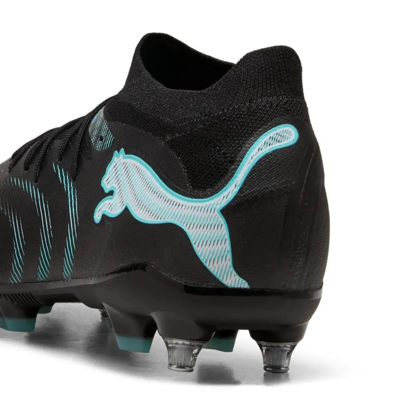 PUMA Future 9 Match IJzeren-Nop Voetbalschoenen (SG) Zwart Intense Mint Wit