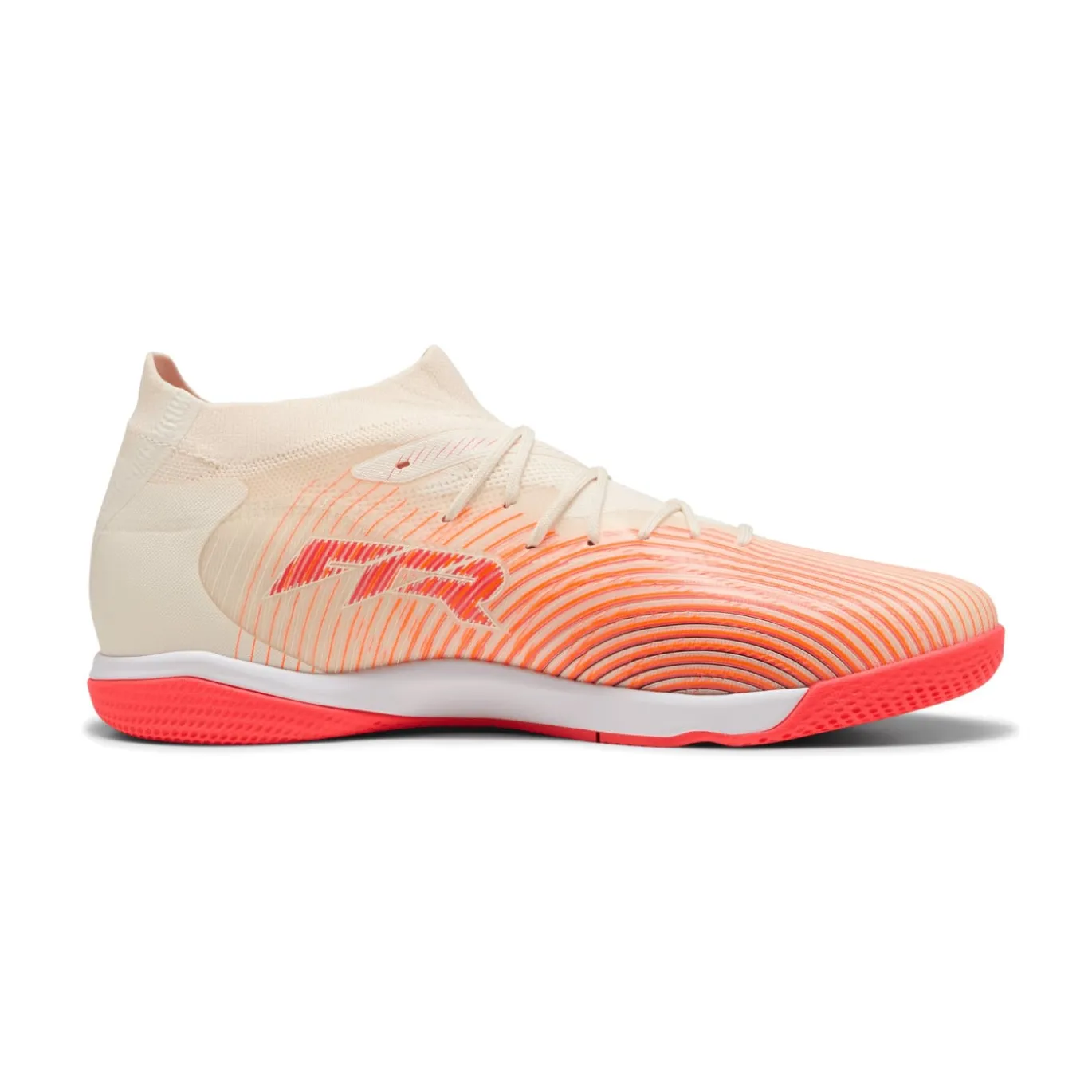 PUMA Future 9 Match Zaalvoetbalschoenen (IN) Gebroken Wit Zwart Roze