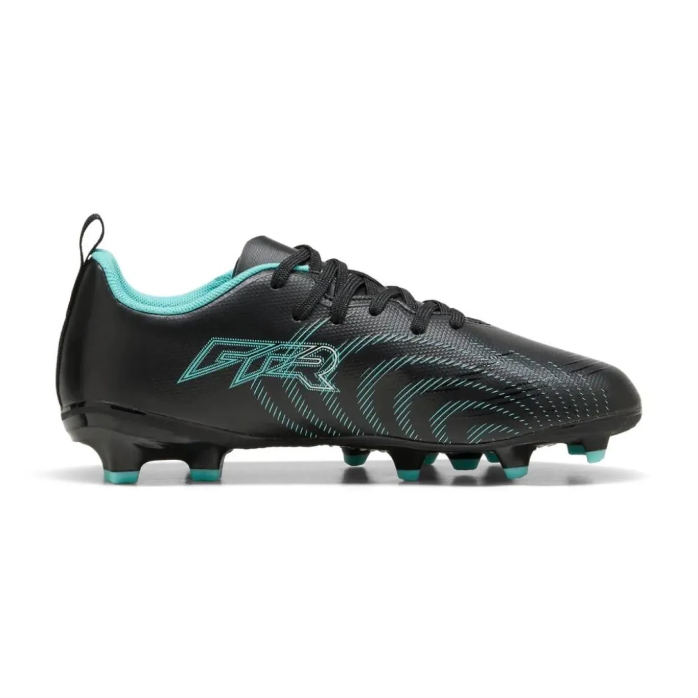 PUMA Future 9 Play Gras / Kunstgras Voetbalschoenen (MG) Kids Zwart Intense Mint Wit