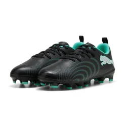 PUMA Future 9 Play Gras / Kunstgras Voetbalschoenen (MG) Kids Zwart Intense Mint Wit