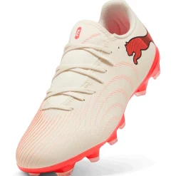 PUMA Future 9 Play Gras / Kunstgras Voetbalschoenen (MG) Gebroken Wit Zwart Roze
