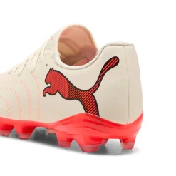PUMA Future 9 Play Gras / Kunstgras Voetbalschoenen (MG) Gebroken Wit Zwart Roze