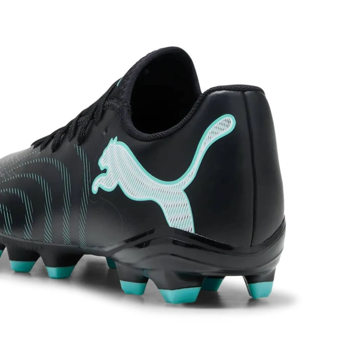 PUMA Future 9 Play Gras / Kunstgras Voetbalschoenen (MG) Zwart Intense Mint Wit