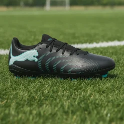 PUMA Future 9 Play Gras / Kunstgras Voetbalschoenen (MG) Zwart Intense Mint Wit