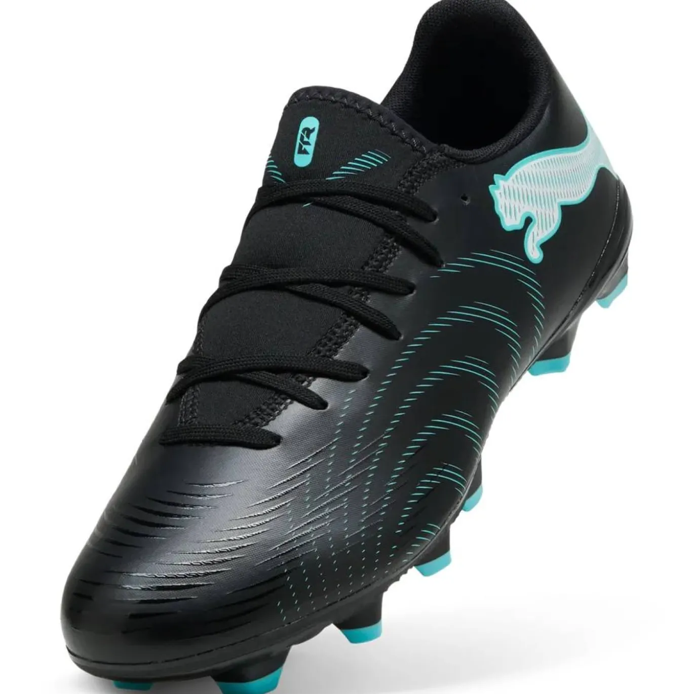 PUMA Future 9 Play Gras / Kunstgras Voetbalschoenen (MG) Zwart Intense Mint Wit