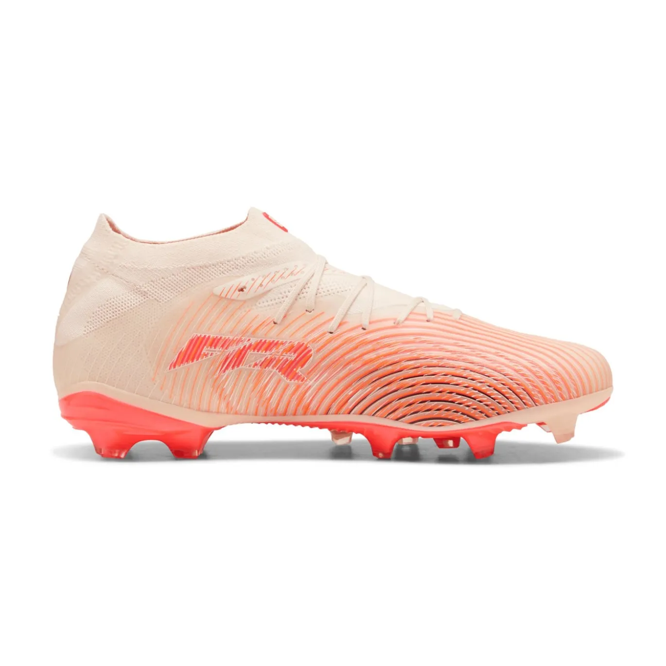 PUMA Future 9 Pro Gras / Kunstgras Voetbalschoenen (MG) Gebroken Wit Zwart Roze