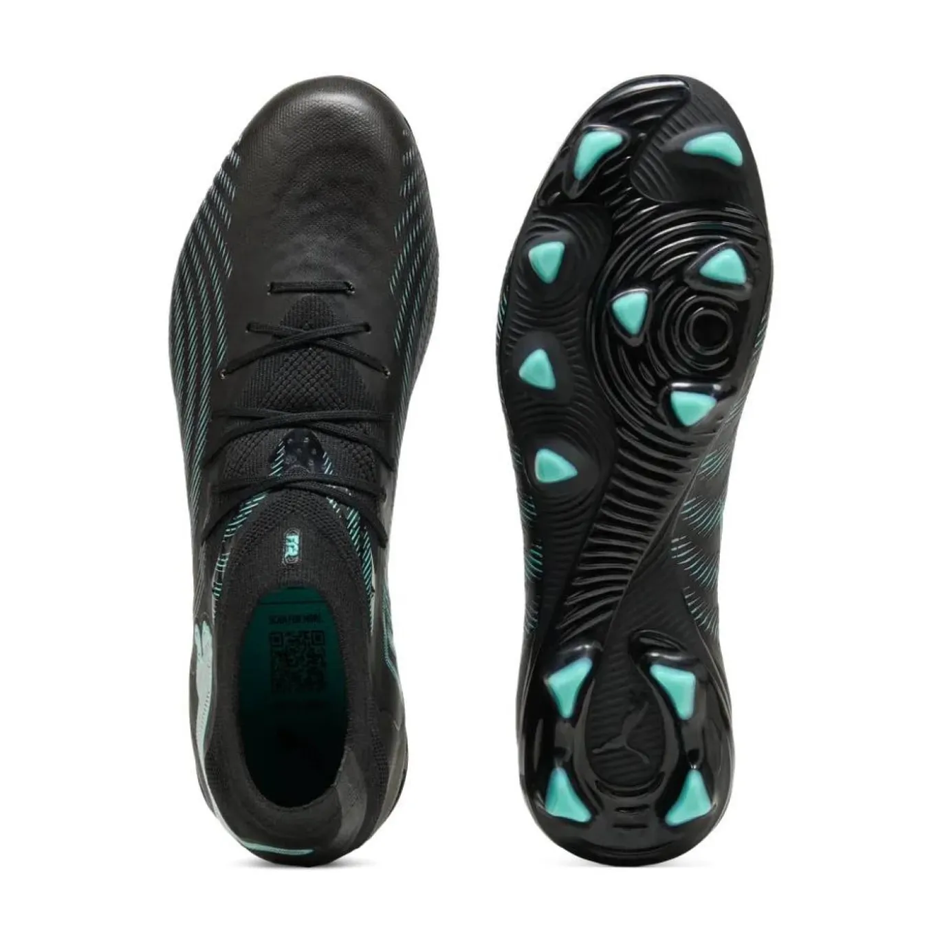 PUMA Future 9 Pro Gras / Kunstgras Voetbalschoenen (MG) Zwart Intense Mint Wit