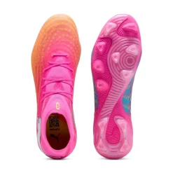 PUMA Future 9 Pro Gras / Kunstgras Voetbalschoenen (MG) Felroze Blauw Geel