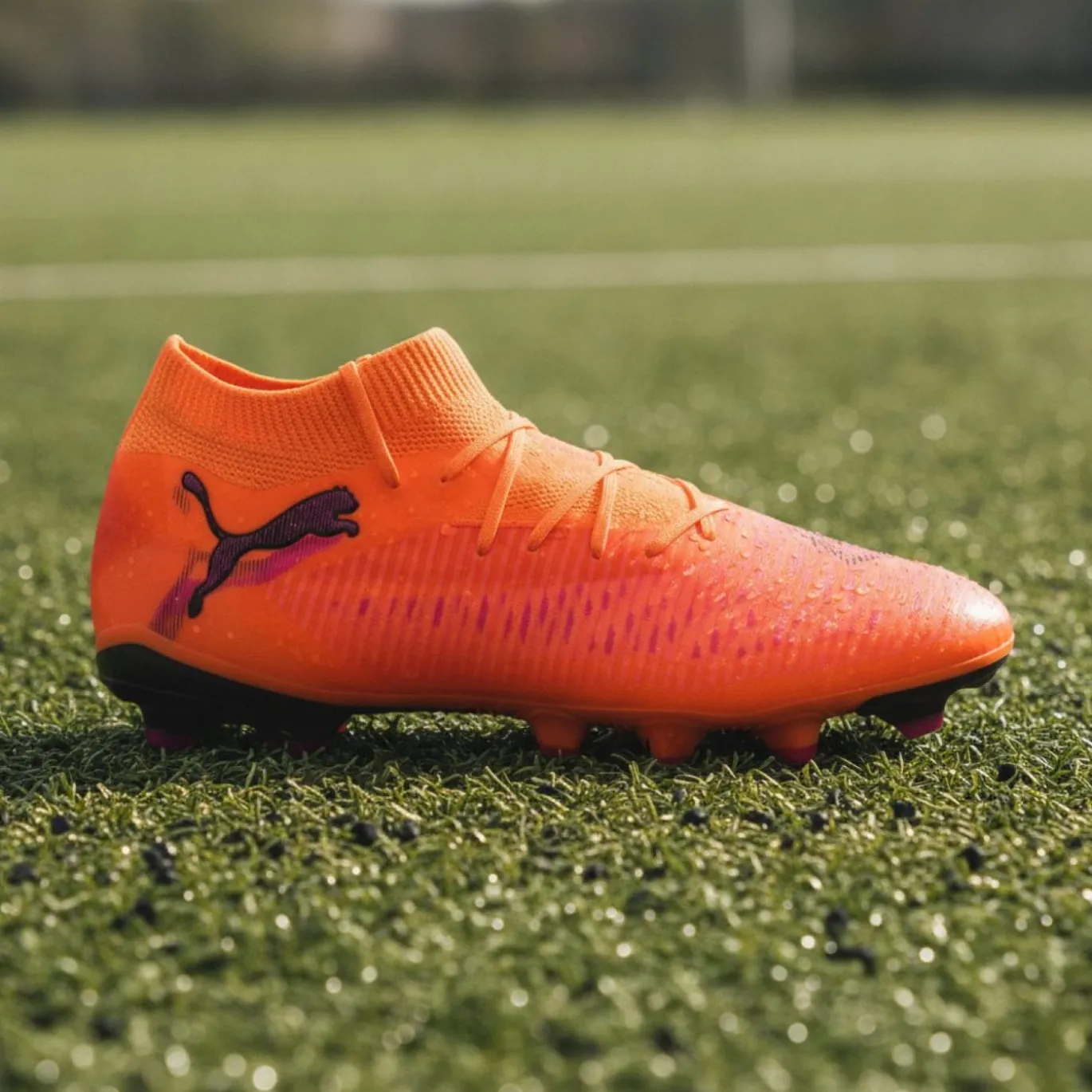 PUMA Future 8 Pro Gras / Kunstgras Voetbalschoenen (MG) Oranje Roze Zwart