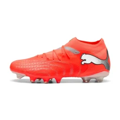 PUMA Future 9 Pro Gras / Kunstgras Voetbalschoenen (MG) Felrood Zilver Zwart
